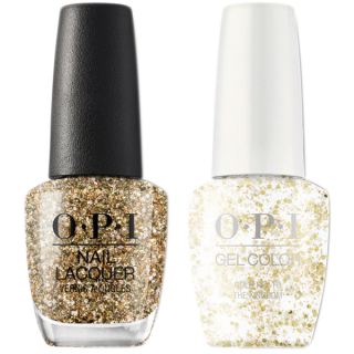 OPI GelColor And Nail Lacquer, Nutcracker Collection, K13, Gold Key To The Kingdom, 0.5oz 